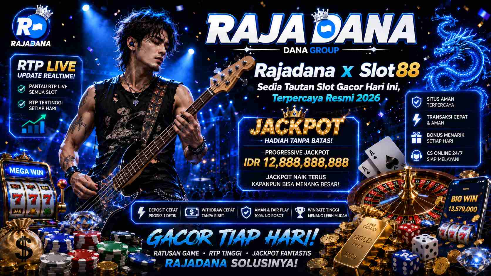Rajadana x Slot88 — Link Slot Gacor Resmi Terpercaya 2026